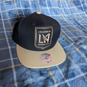 Black and Gold Two Tone Lafc Mitchell and Ness Hat